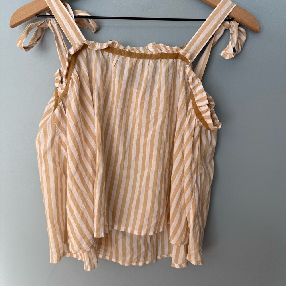 NWT American Eagle Striped Tan Sleeveless Tank